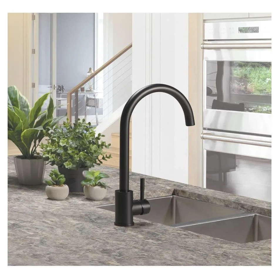 Curved Gooseneck Faucet-BLK